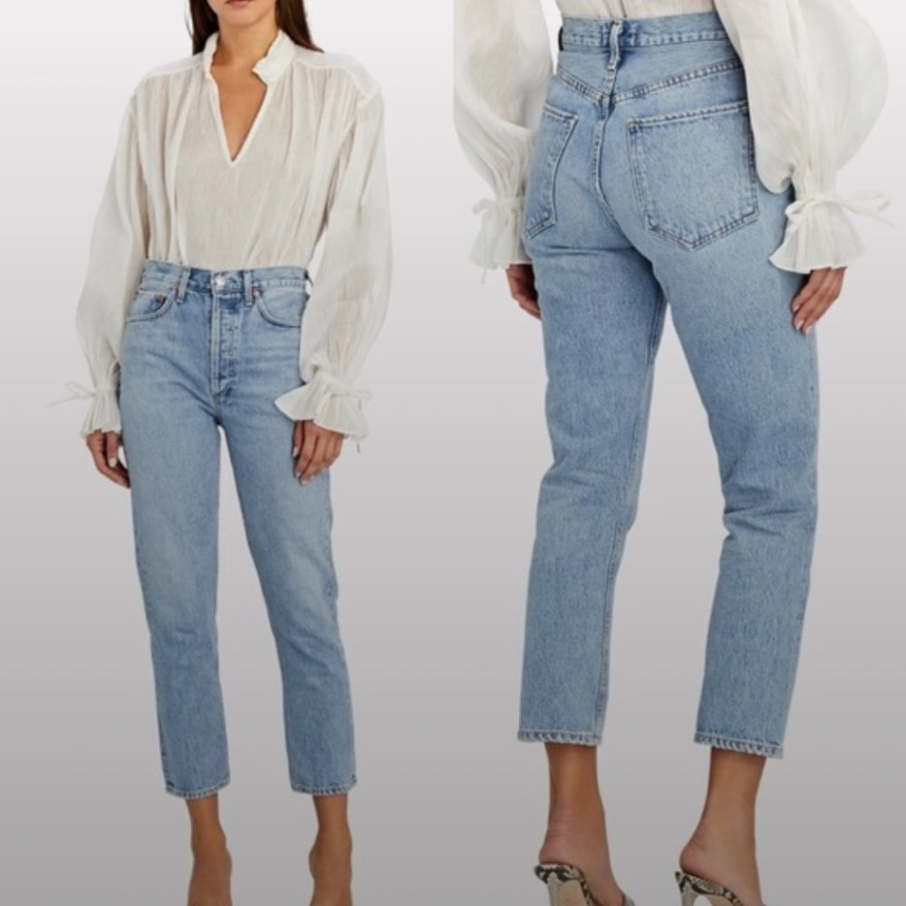 AGOLDE Riley High Rise Straight Crop